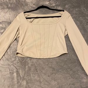 Abercrombie and Fitch Faux Corset Shirt